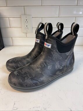XTRATUF Women's Black Camo Ankle Deck Boot Size 10